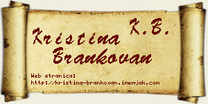Kristina Brankovan vizit kartica